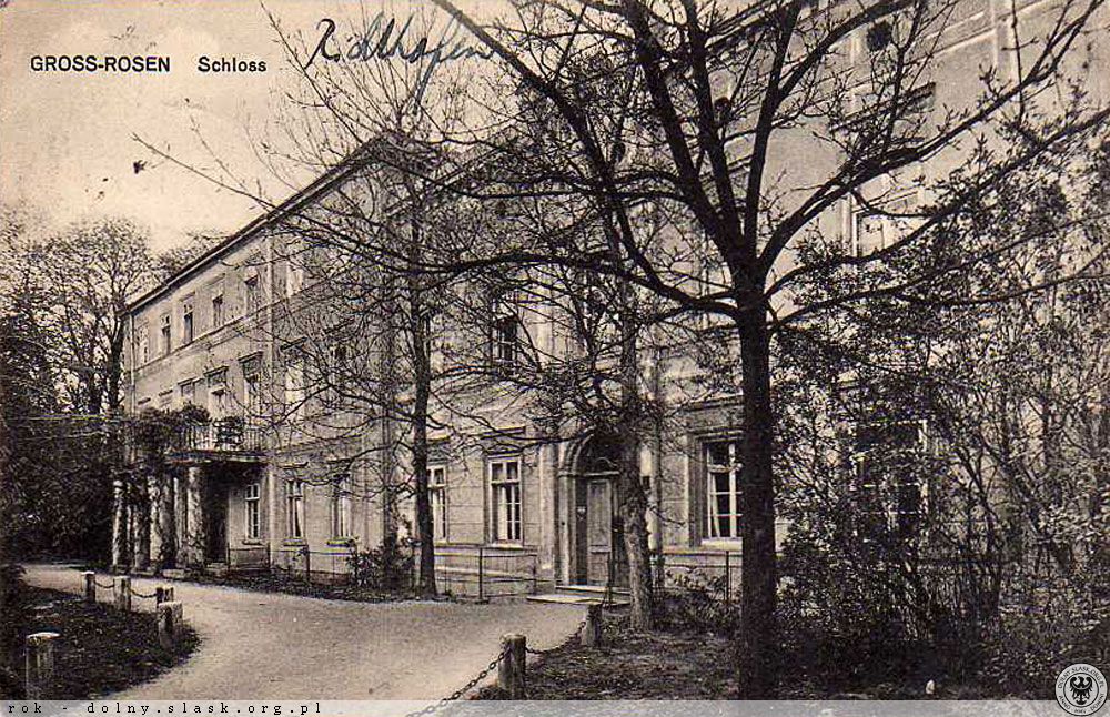 archiwalna fotografia majątku von Richthofenów w Rogoźnicy Wielkiej